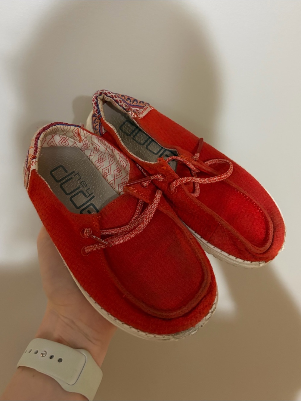 Kids Red Hey Dude Shoes